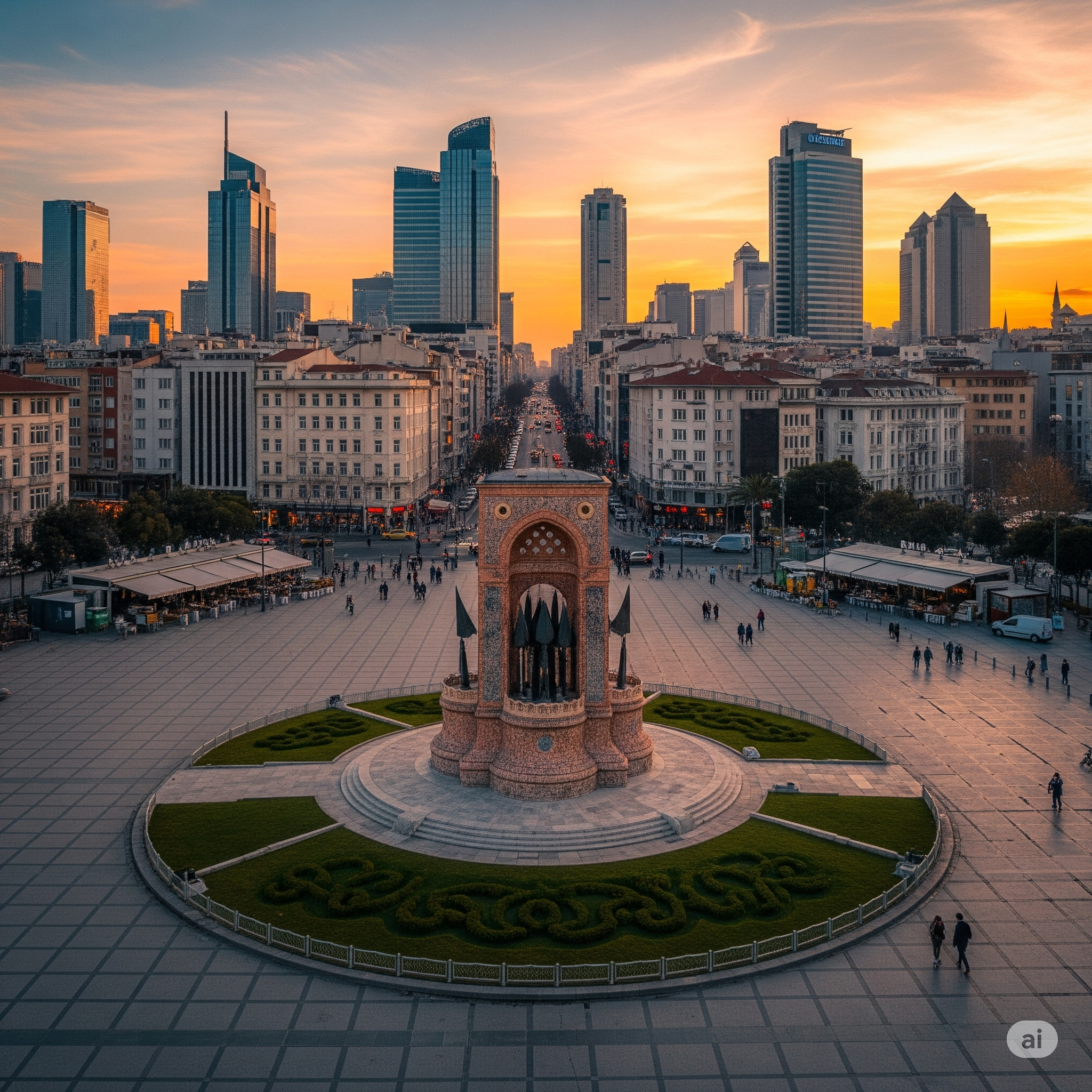 "Featured view of Taksim Square in Istanbul – Real estate investment hub in Turkey 2025"