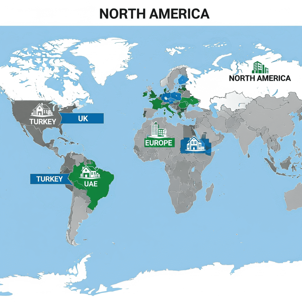 MultiMulk expertise in global property markets with highlighted investment regions