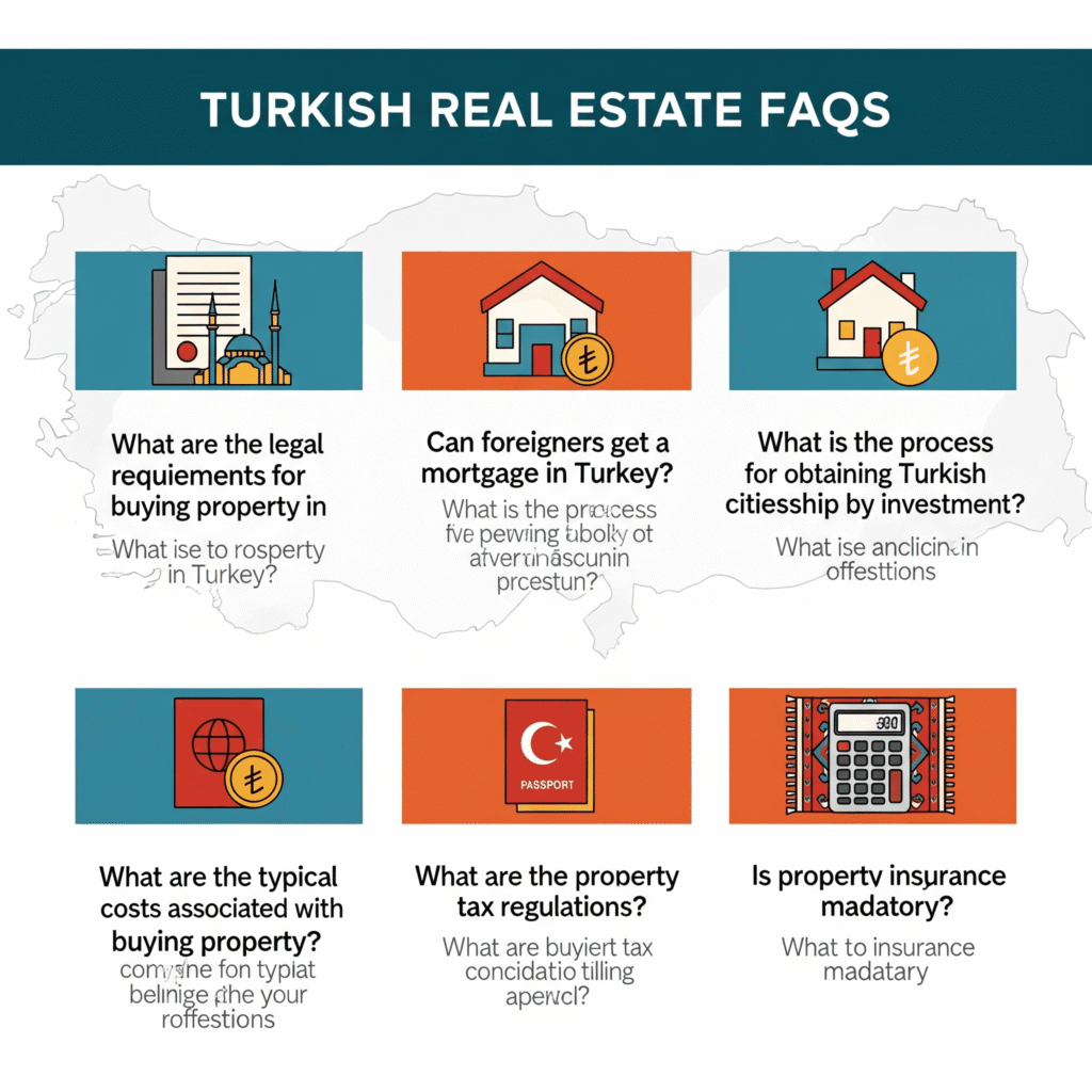 Infographic showing FAQs about property selling in Istanbul.