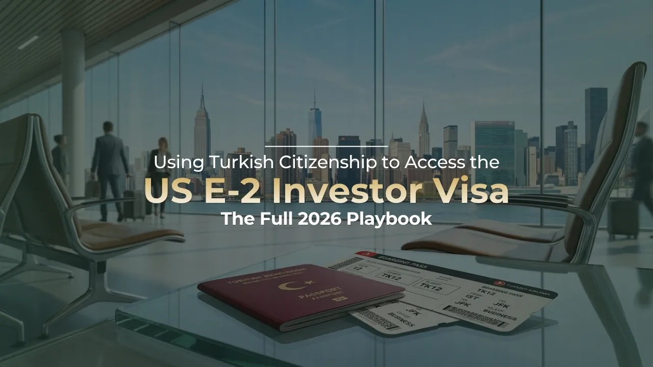Using Turkish Citizenship to Access the US E-2 Investor Visa: The Full 2026 Playbook